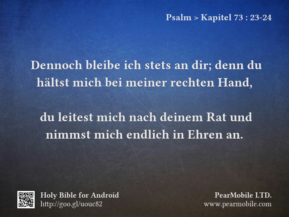 Psalm, Kapitel 73:23-24
